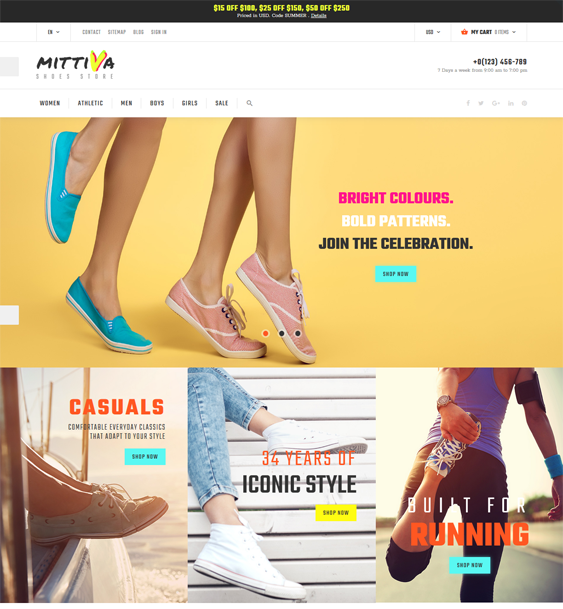 PrestaShop Themes For Selling Shoes And Footwear