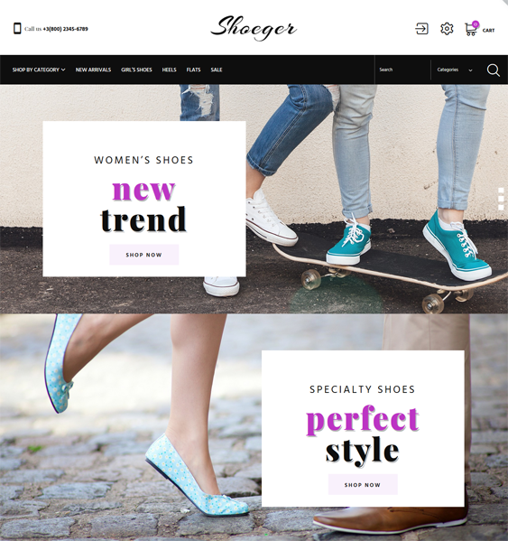 PrestaShop Themes For Selling Shoes And Footwear