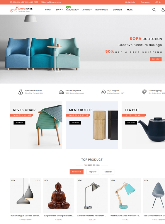 PrestaShop Themes For Online Furniture Stores