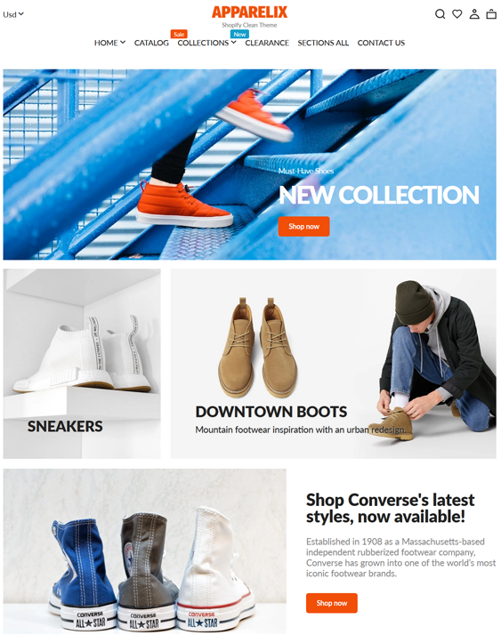 Shopify Themes For Footwear Stores