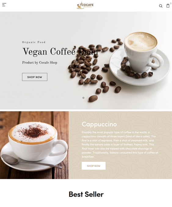 Shopify Themes For Coffee Shops