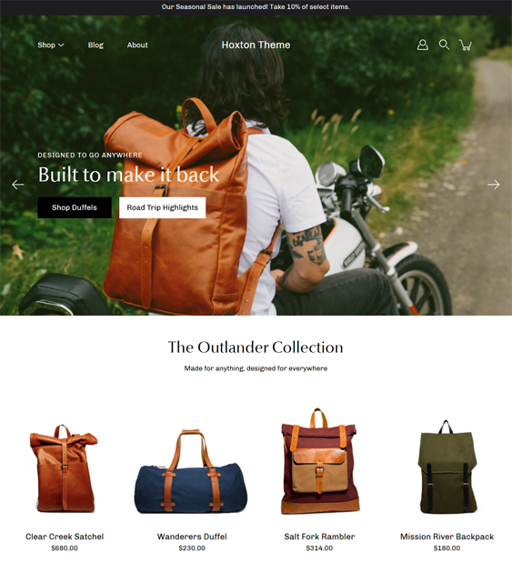 Shopify Themes For Selling Handbags, Backpacks, And Purses