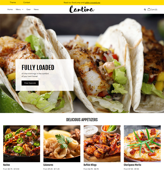 Shopify Themes For Restaurants