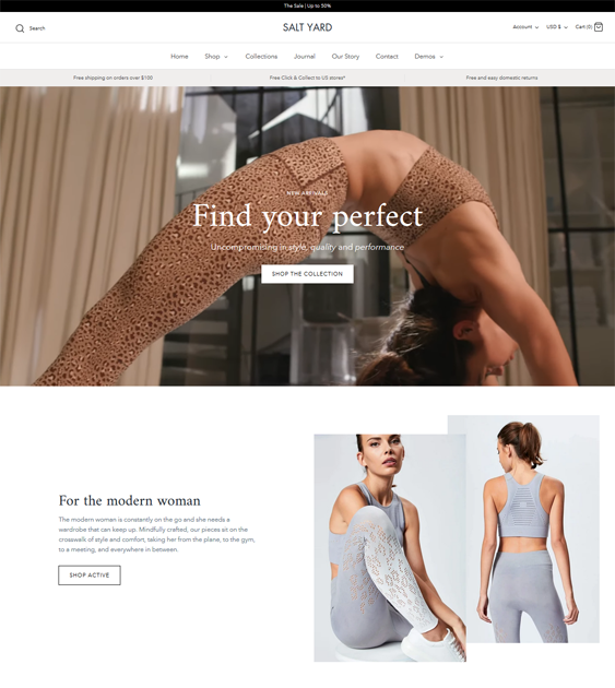 Shopify Themes For Women's Gym And Fitness Clothing