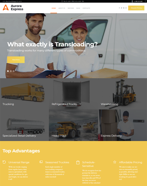 Transportation And Logistics WordPress Themes