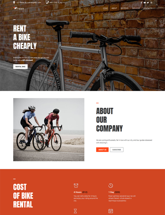 Bike And Cycling WordPress Themes