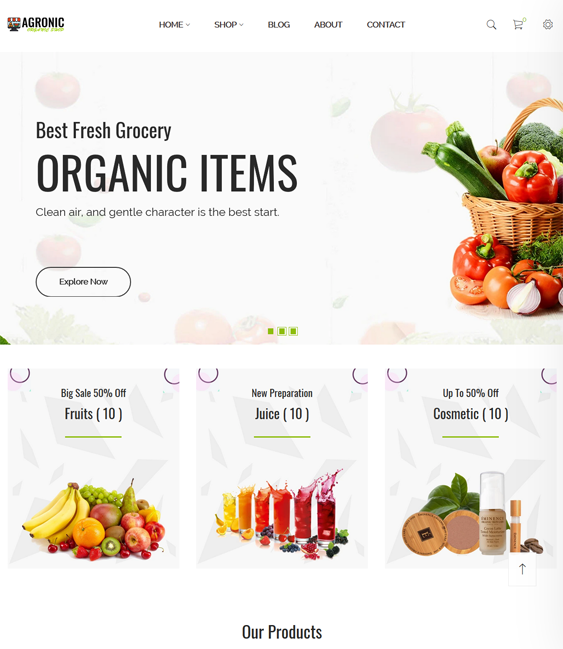 Shopify Themes For Selling Organic Food And Groceries