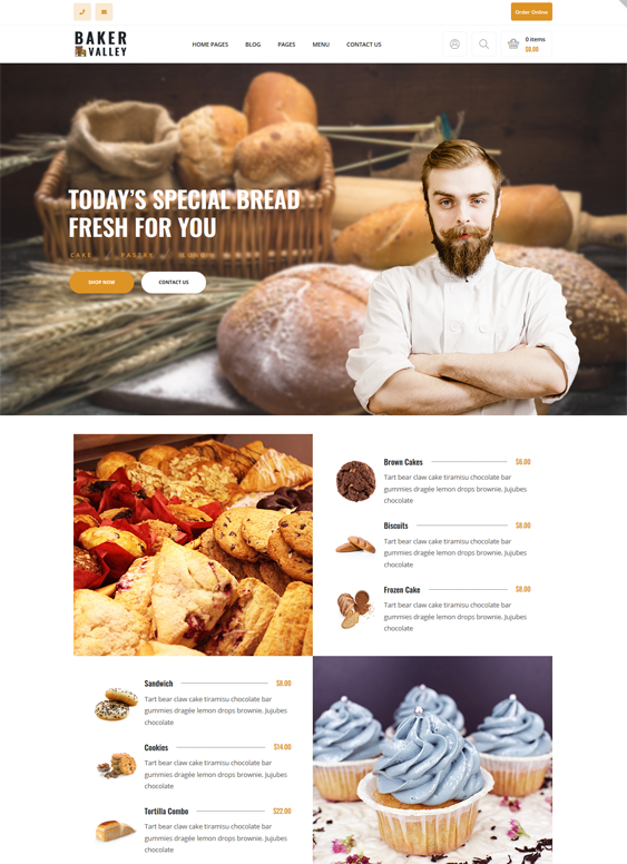 Bakery WordPress Themes