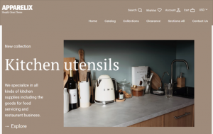Kitchen Shopify Themes For Selling Bakeware, Dinnerware, And Cookware feature