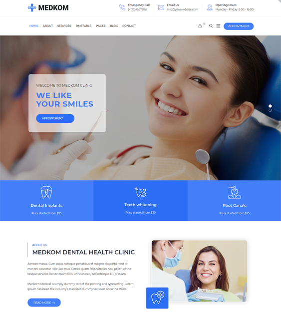 WordPress Themes For Dentists And Dental Clinics