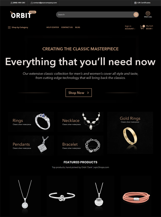 BigCommerce Themes For Jewelry And Watch Stores