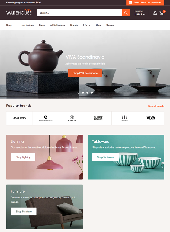 Kitchen Shopify Themes For Selling Bakeware, Dinnerware, And Cookware