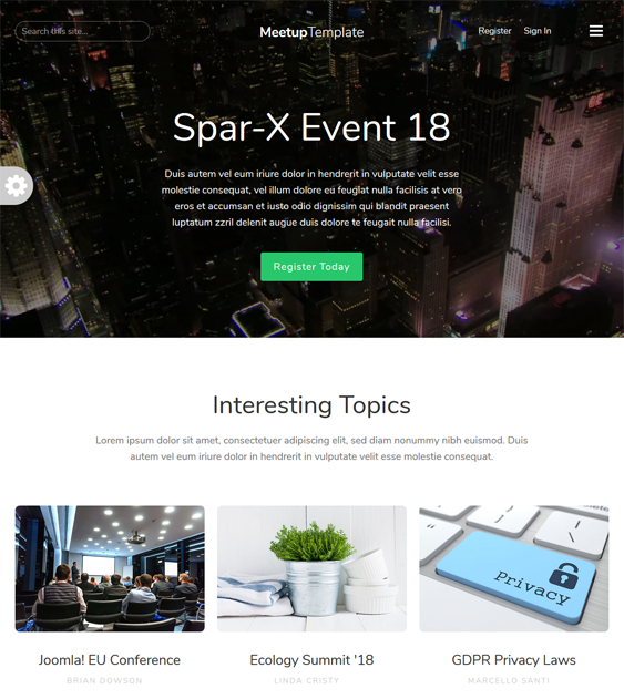 Joomla Templates For Events