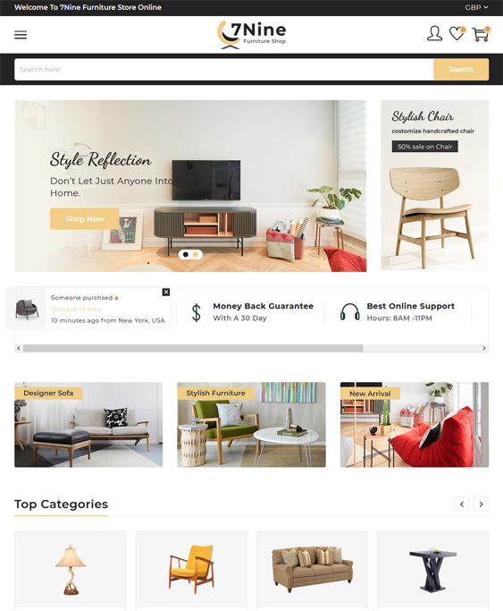 Shopify Themes For Online Furniture Stores