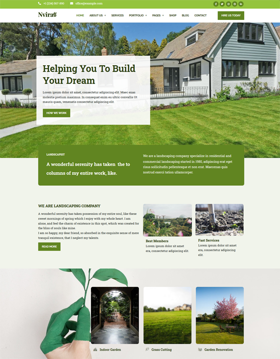 Gardening And Landscaping WordPress Themes