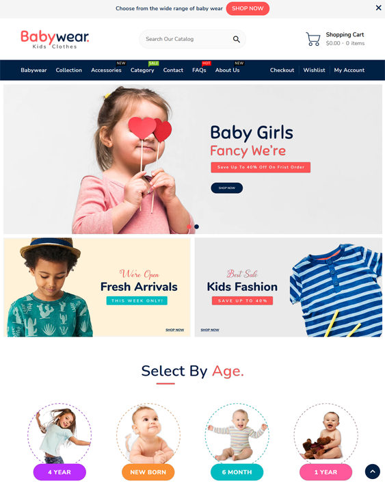 Shopify Themes For Selling Clothing Accessories For Children, Babies, And Kids