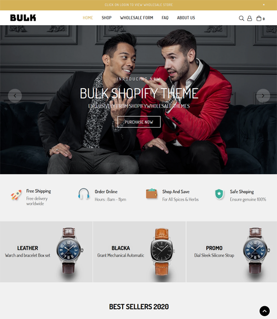 Shopify Themes For Selling Men's Accessories