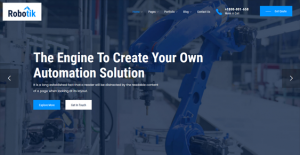 industrial WordPress theme feature