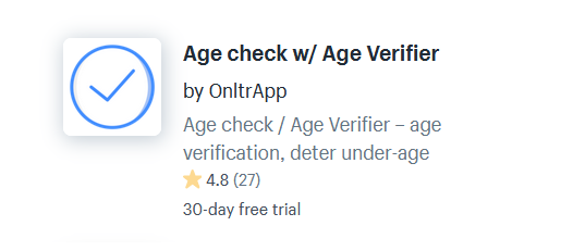 Age Verification Shopify Apps And Plugins