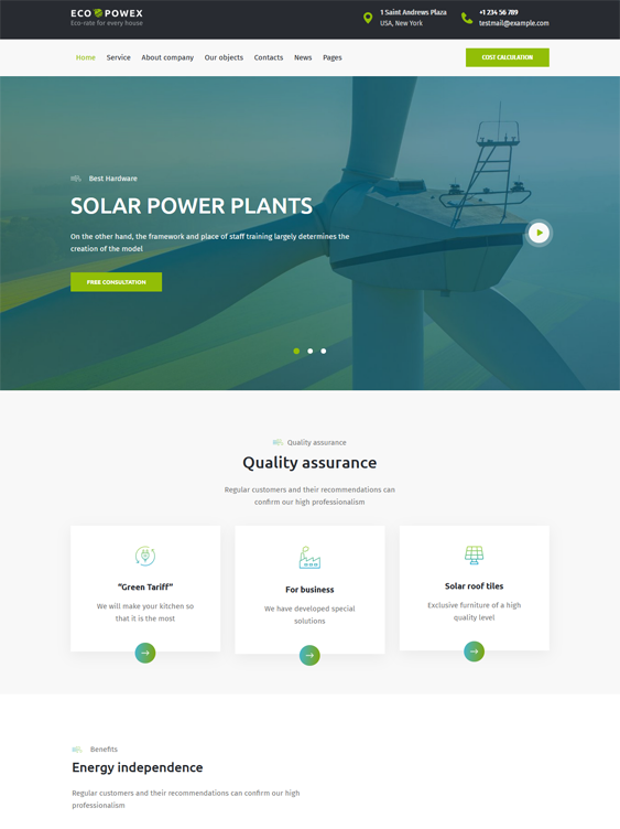 WordPress Themes For Solar Energy And Alternative Power