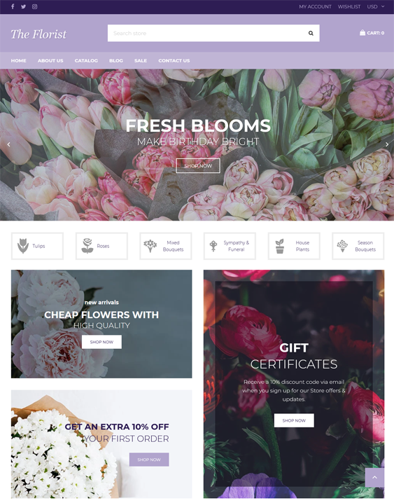 Shopify Themes For Florists And Flower Shops
