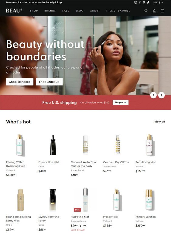 Shopify Themes For Cosmetics, Skincare, And Beauty And Grooming Products