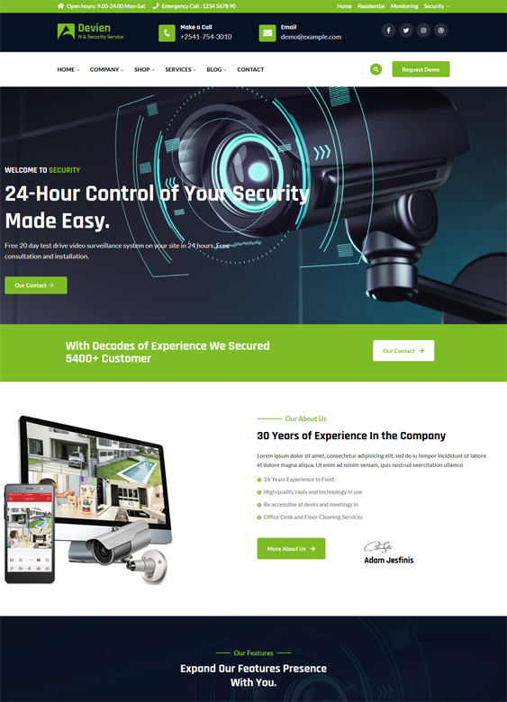 WordPress Themes For Security Companies