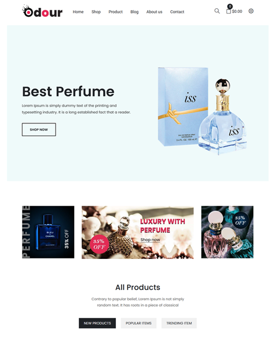 Shopify theme for selling makeup, cosmetics, skincare, perfume, and beauty products