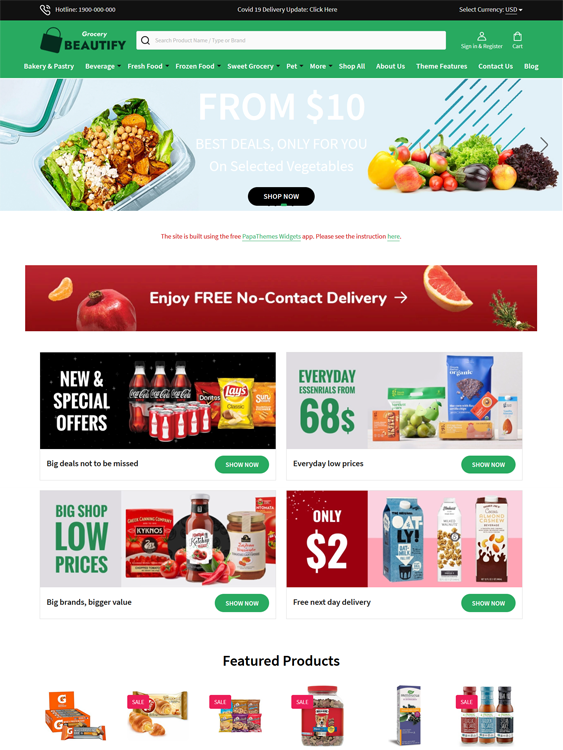 BigCommerce Themes For Selling Organic Food And Groceries