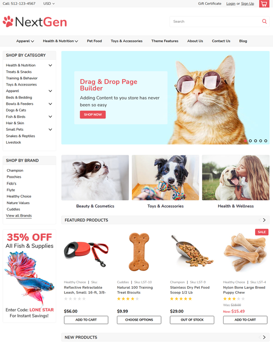 BigCommerce Themes For Online Pet Stores
