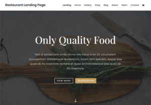 restaurant wordpress themes feature
