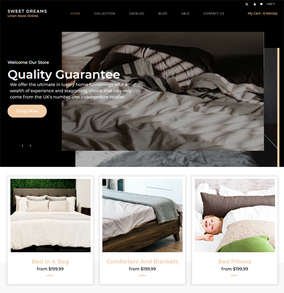Shopify Themes For Selling Bedding, Blankets, And Pillows