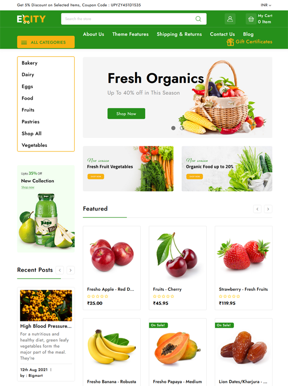 BigCommerce Themes For Online Food Stores
