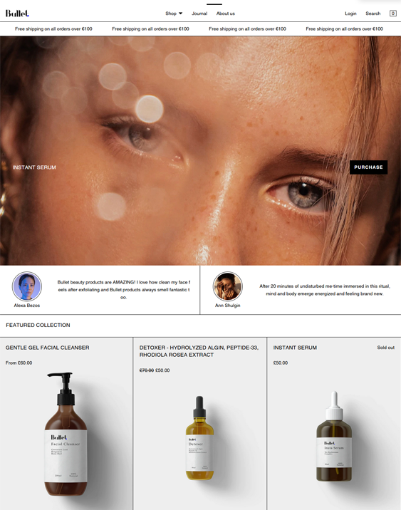 skincare products cosmetics shopify themes