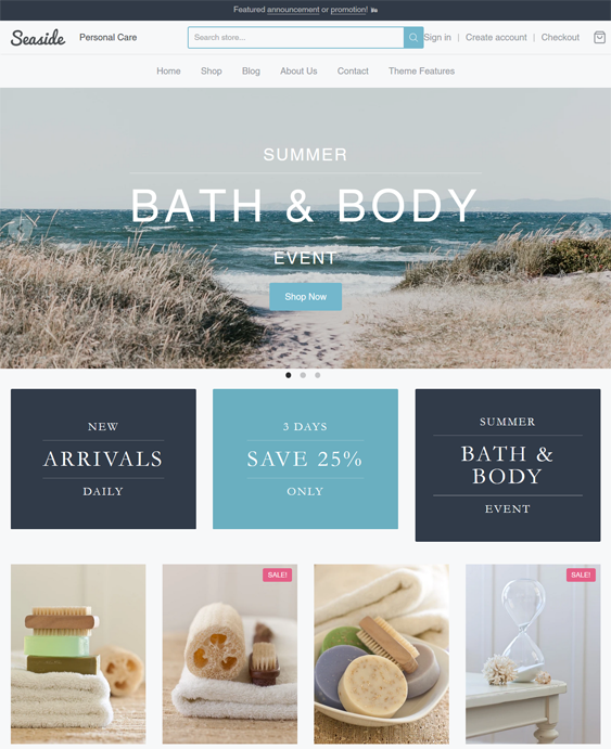shopify Themes For Selling Bath And Grooming Products Online