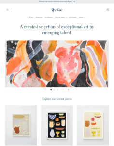 shopify themes for artists feature