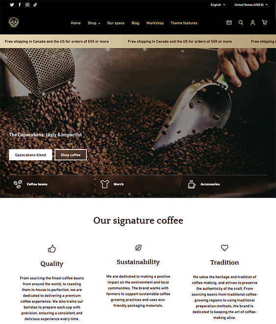 Champion -- Roast coffee shopify theme