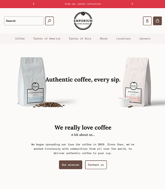 emporium coffee shopify theme